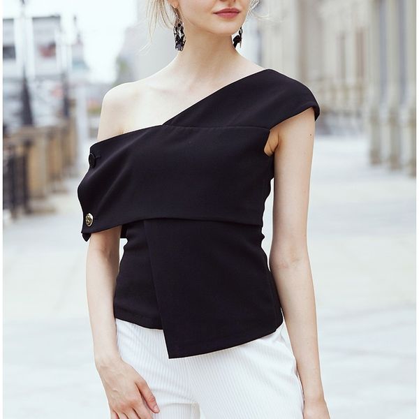 women's polos irregular t shirt for women off shoulder patchwork high waist pullover 2021 spring sum mer elegant clothing 51-4.9, White 
women's polos irregular t shirt for women off shoulder patchwork high waist pullover 2021 spring sum mer elegant clothing 51-4.9, White