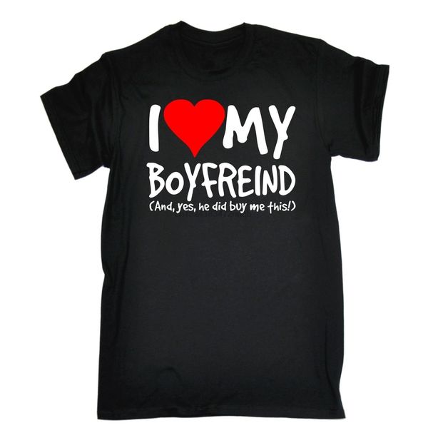 i love my boyfriend yes he bought me this t-shirt girlfriend birthday gift summer short sleeves cotton t shirt simple style
i love my boyfriend yes he bought me this t-shirt girlfriend birthday gift summer short sleeves cotton t shirt simple style