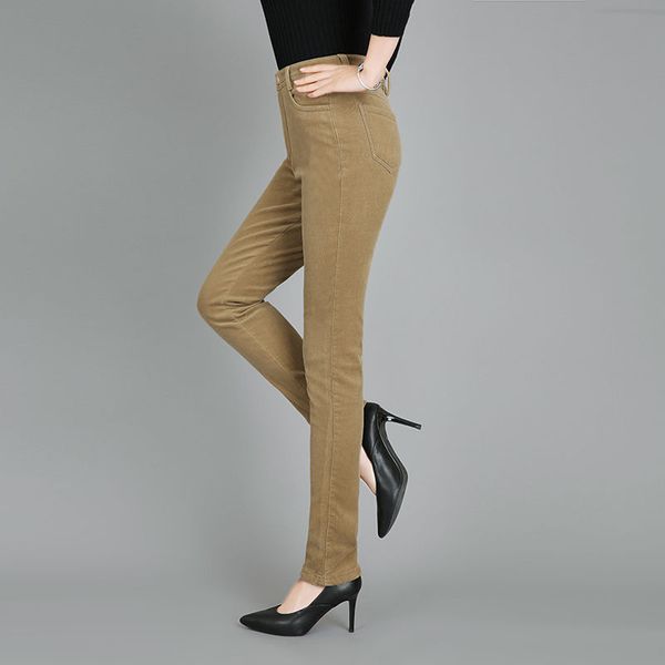 women's pants & capris 2021 autumn winter women casual high waist corduroy pant female elegant quality pencil vintage elastic trouser q, Black;white
women's pants & capris 2021 autumn winter women casual high waist corduroy pant female elegant quality pencil vintage elastic trouser q, Black;white