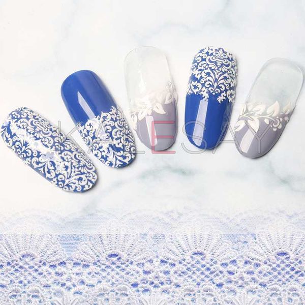 white lace nail sticker 3d manicure decals for nails design sticker back glue foil of hollow nail art decoration on, Black
white lace nail sticker 3d manicure decals for nails design sticker back glue foil of hollow nail art decoration on, Black