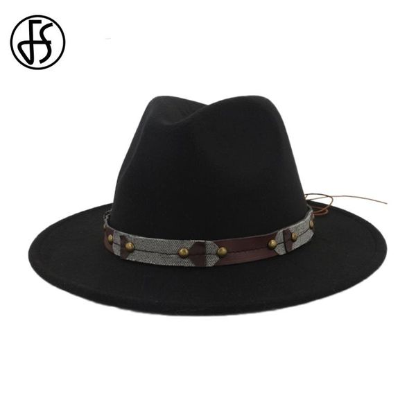 fs black cotton women hats for elegant felt hat men wide brim fedora vintage classic round cap with bowknot leather belt, Blue;gray
fs black cotton women hats for elegant felt hat men wide brim fedora vintage classic round cap with bowknot leather belt, Blue;gray