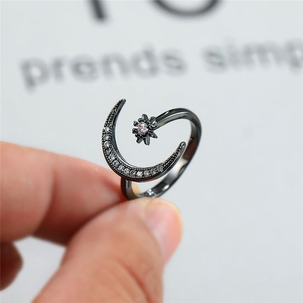 wedding rings trendy female white crystal stone ring charm black gold color engagement cute star moon adjustable for women, Slivery;golden
wedding rings trendy female white crystal stone ring charm black gold color engagement cute star moon adjustable for women, Slivery;golden