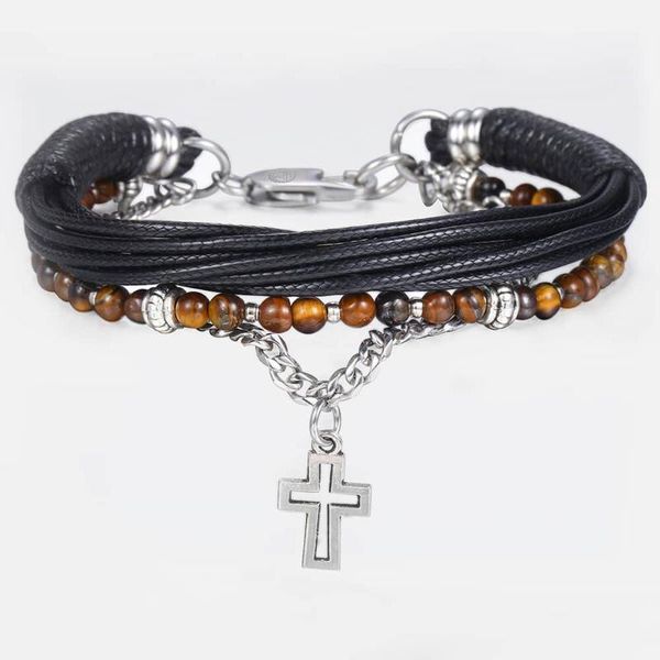 trendsmax natural tiger eye stone beaded bracelet for men boy women stainless steel cross charm leather bracelet jewelry 8 dlb71, Black
trendsmax natural tiger eye stone beaded bracelet for men boy women stainless steel cross charm leather bracelet jewelry 8 dlb71, Black