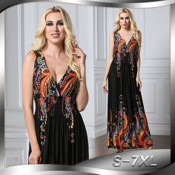 bohemian large size women's beach fat mm sleeveless large size beach dress ice silk dress 5063 fjpzj, Black;gray
bohemian large size women's beach fat mm sleeveless large size beach dress ice silk dress 5063 fjpzj, Black;gray
