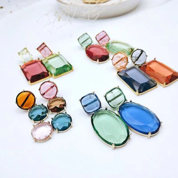 be 8 fashion large geometric crystal drop earrings for women luxury rhodium cubic zircon plating earrings e890, Silver
be 8 fashion large geometric crystal drop earrings for women luxury rhodium cubic zircon plating earrings e890, Silver