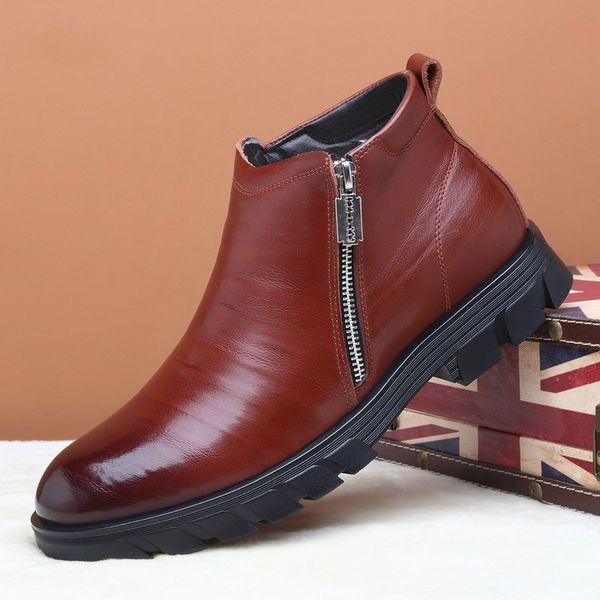 british fashion mens warm plush winter boots cow leather snow shoes wool shoe platform ankle boot botas masculina botines hombre, Black
british fashion mens warm plush winter boots cow leather snow shoes wool shoe platform ankle boot botas masculina botines hombre, Black