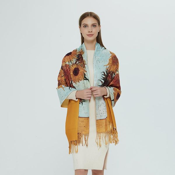 designer new women winter cashmere scarf shawl digital painted shawl spring gogh oil painting ladies blanket scarf, Blue;gray
designer new women winter cashmere scarf shawl digital painted shawl spring gogh oil painting ladies blanket scarf, Blue;gray