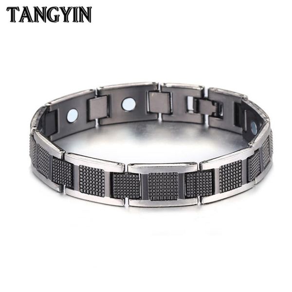 tangyin black stainless steel bracelet power therapy magnets health care energy bracelet male wristbands jewelry men, Golden;silver
tangyin black stainless steel bracelet power therapy magnets health care energy bracelet male wristbands jewelry men, Golden;silver