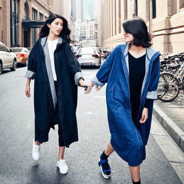 new 2020 spring autumn denim windbreaker women long hoody loose trench coat for women casual black black overcoat outwear lx2623, Tan;black
new 2020 spring autumn denim windbreaker women long hoody loose trench coat for women casual black black overcoat outwear lx2623, Tan;black
