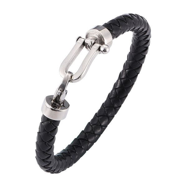 8mm wide woven leather bracelet rope wristband bangle stainless steel clasp tennis bracelet men cuban link charm jewelry bracelet with box, Black
8mm wide woven leather bracelet rope wristband bangle stainless steel clasp tennis bracelet men cuban link charm jewelry bracelet with box, Black