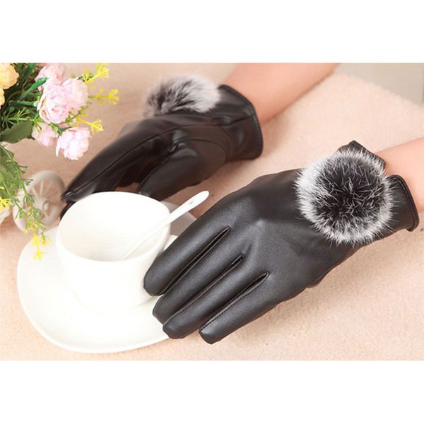 1pair new winter soft mittens warm pu leather fur balls female gloves touches screen women gloves eig88, Blue;gray
1pair new winter soft mittens warm pu leather fur balls female gloves touches screen women gloves eig88, Blue;gray