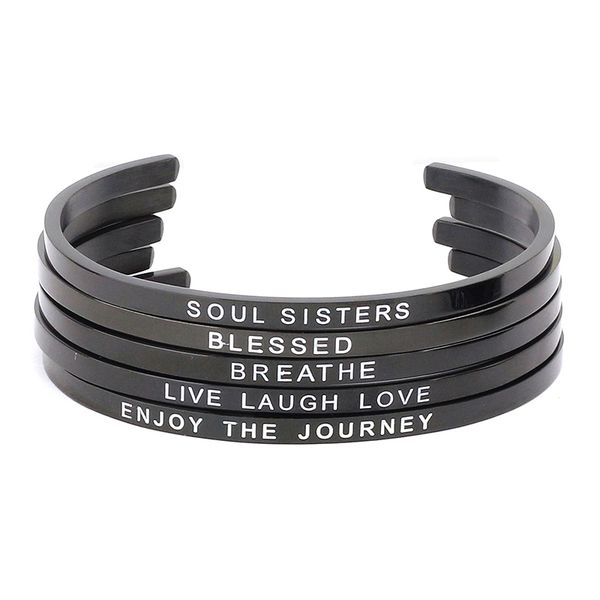 ursjewelry titanium steel women bracelet bangle inspiration quote black mantra bangles cuff jewelry
ursjewelry titanium steel women bracelet bangle inspiration quote black mantra bangles cuff jewelry
