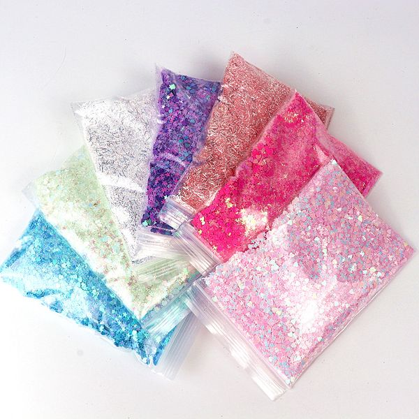 50g/bag nail sequins holographic ab color flakes star strip moon heart round shaped diy nail glitter powder decorations, Silver;gold
50g/bag nail sequins holographic ab color flakes star strip moon heart round shaped diy nail glitter powder decorations, Silver;gold