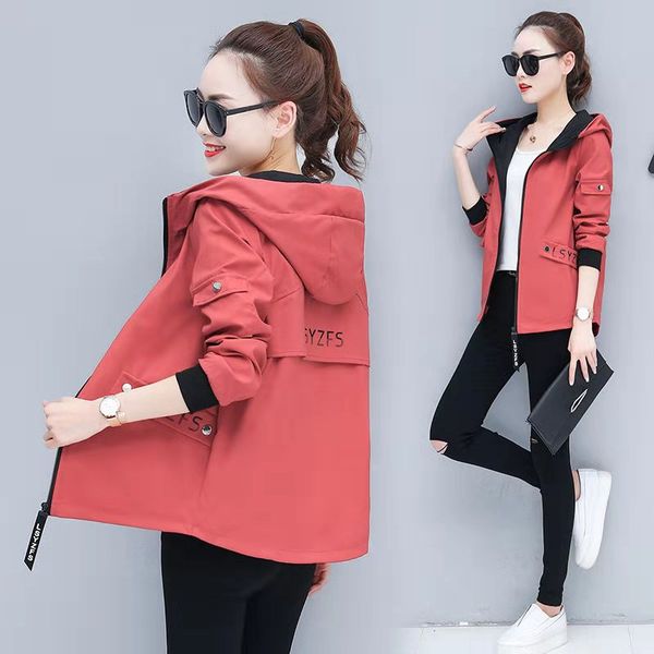 women's jackets jacket female spring and autumn loose 2021 fashion short thin hooded women baseball uniform coat outerwear, Black;brown
women's jackets jacket female spring and autumn loose 2021 fashion short thin hooded women baseball uniform coat outerwear, Black;brown