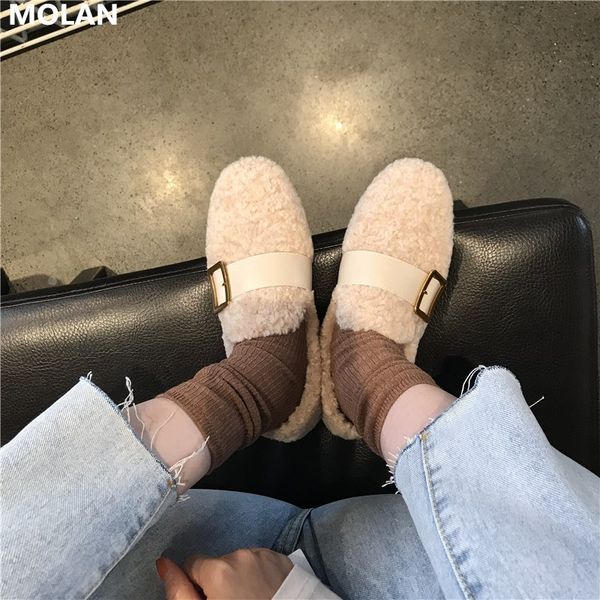 molan brand designer 2020 зима корейской моды пряжка мягкий теплый волос квартиры чистка socofy нижняя слип-на fur бездельников casual, Black
molan brand designer 2020 зима корейской моды пряжка мягкий теплый волос квартиры чистка socofy нижняя слип-на fur бездельников casual, Black