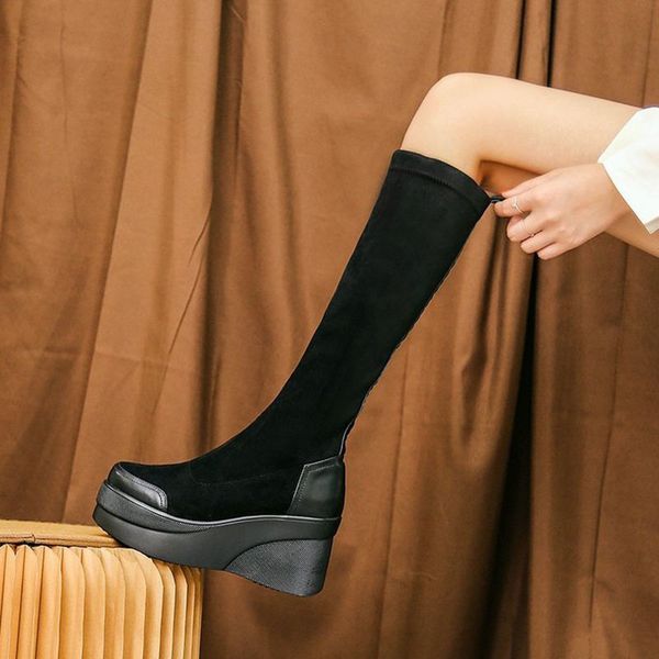 female long t ube bootswomen sponge cake sole suede breathable trendy shoes ladies autumn black fashion casual boots
female long t ube bootswomen sponge cake sole suede breathable trendy shoes ladies autumn black fashion casual boots