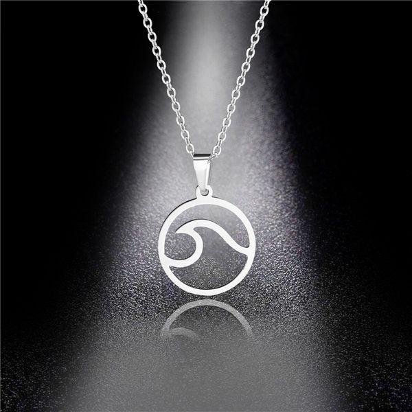 pendant necklaces jewelry beach summer round wave shape seagull necklace female stainless steel clavicle chain, Silver
pendant necklaces jewelry beach summer round wave shape seagull necklace female stainless steel clavicle chain, Silver