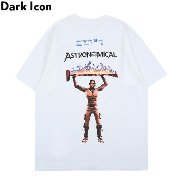 dark icon street fashion men's t shirt short sleeve summer round neck hip hop t-shirt streetwear male top, White;black 
dark icon street fashion men's t shirt short sleeve summer round neck hip hop t-shirt streetwear male top, White;black