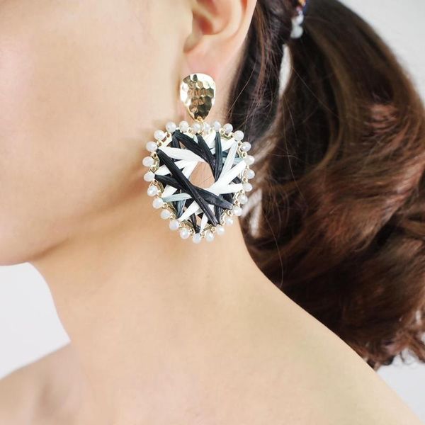 manilai alloy lafite woven crystal charm earrings womer statement big heart pendant earring boho jewelry brincos pendientes 2020, Silver
manilai alloy lafite woven crystal charm earrings womer statement big heart pendant earring boho jewelry brincos pendientes 2020, Silver