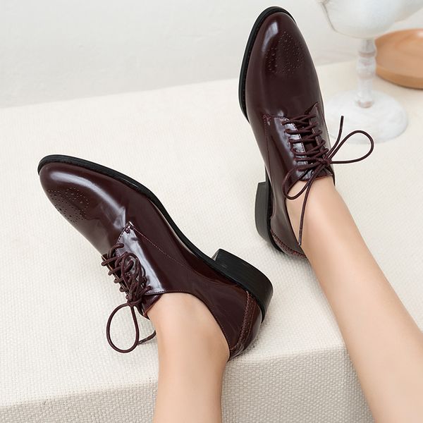 women's flats oxford shoes woman genuine leather sneakers ladies brogues slipon vintage casual shoes oxfords for women, Black 
women's flats oxford shoes woman genuine leather sneakers ladies brogues slipon vintage casual shoes oxfords for women, Black