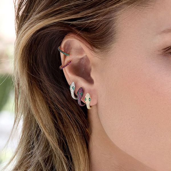 personality cz zircon snake earrings for women girls gold silver circle mini small hoop earrings 925 sterling silver huggies, Golden;silver
personality cz zircon snake earrings for women girls gold silver circle mini small hoop earrings 925 sterling silver huggies, Golden;silver