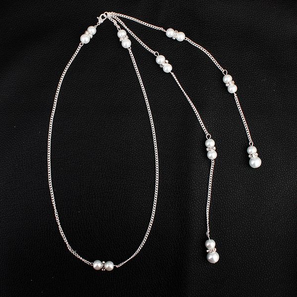 new 2020 women's crystal back chain necklace beach crossover back jewelry wedding dress accessories, Silver
new 2020 women's crystal back chain necklace beach crossover back jewelry wedding dress accessories, Silver