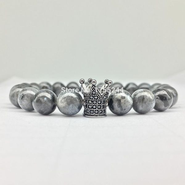 cz0051 new design 2020 men`s powerful energy bracelet natural gray labradorite zircon crown charm bracelet gift for him, Black
cz0051 new design 2020 men`s powerful energy bracelet natural gray labradorite zircon crown charm bracelet gift for him, Black