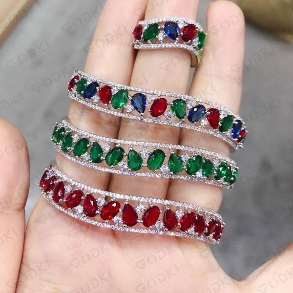 godki luxury spring jewelry sets for women wedding zircon crystal cz qatar bridal bangle ring sets aretes de mujer modernos 2020, Silver
godki luxury spring jewelry sets for women wedding zircon crystal cz qatar bridal bangle ring sets aretes de mujer modernos 2020, Silver