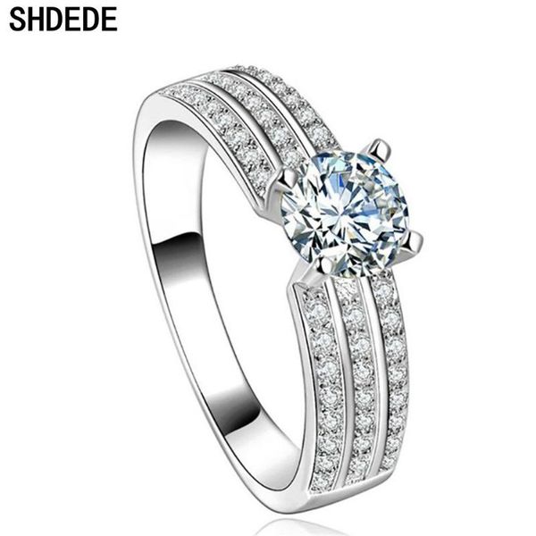 wedding rings shdede classic engagement ring white cubic zircon female women band cz jewelry anniversary gift -ly565, Slivery;golden
wedding rings shdede classic engagement ring white cubic zircon female women band cz jewelry anniversary gift -ly565, Slivery;golden