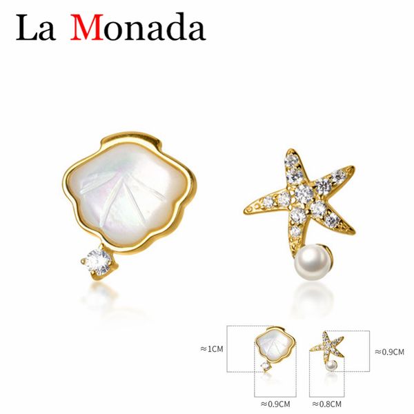 stud summer ear jewelry 925 sterling silver asymmetric earrings pearl shell starfish women lady girls, Golden;silver
stud summer ear jewelry 925 sterling silver asymmetric earrings pearl shell starfish women lady girls, Golden;silver