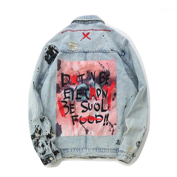 designer coat fashion splashing ink washed light blue ripped loose jean jackets mens street style jacket hip hop mens, Black
designer coat fashion splashing ink washed light blue ripped loose jean jackets mens street style jacket hip hop mens, Black