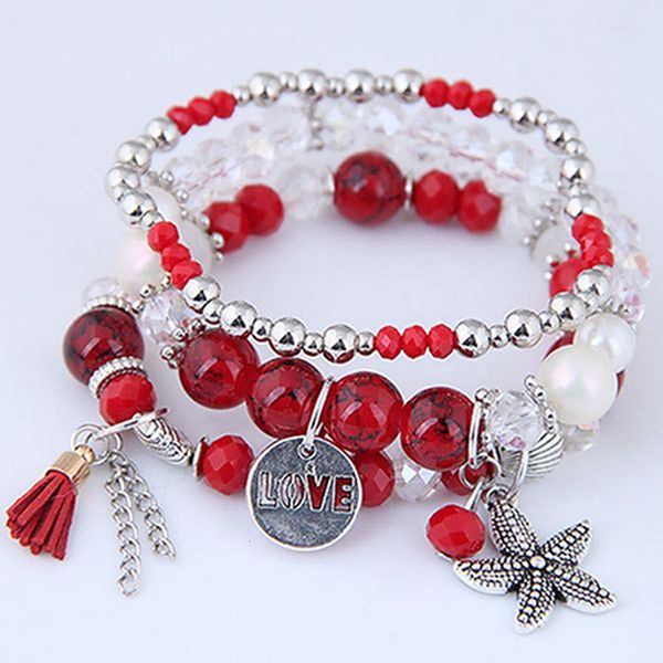 bohemia ocean style bead crystal bracelets & bangles for women multilayer love tassel charm bracelet jewelry gifts, Golden;silver
bohemia ocean style bead crystal bracelets & bangles for women multilayer love tassel charm bracelet jewelry gifts, Golden;silver