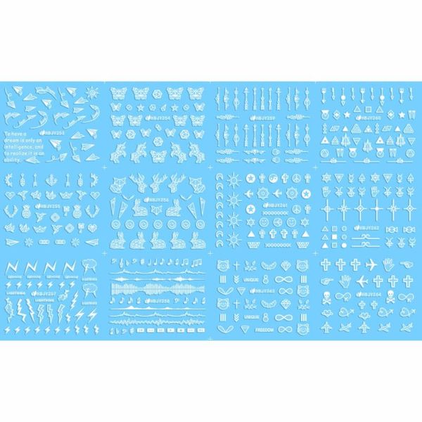 12 pcs / lot self-adhesive 3d nail tattoos sticker white black gold silver geometry animal tribe signs arrow hbjy253-264
12 pcs / lot self-adhesive 3d nail tattoos sticker white black gold silver geometry animal tribe signs arrow hbjy253-264