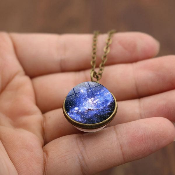 wg 1pc blue milky way nebula glass ball time gem&stone pendant necklace antique bronze cabochon necklace for friendship jewelry, Silver
wg 1pc blue milky way nebula glass ball time gem&stone pendant necklace antique bronze cabochon necklace for friendship jewelry, Silver