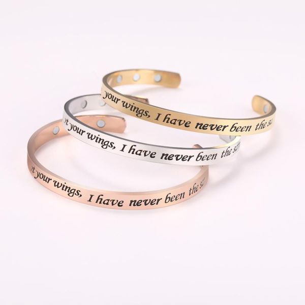 charm bracelets fashion simple rose gold stainless steel bracelet minimalist retro lettering bangle for couple gift sale, Golden;silver
charm bracelets fashion simple rose gold stainless steel bracelet minimalist retro lettering bangle for couple gift sale, Golden;silver