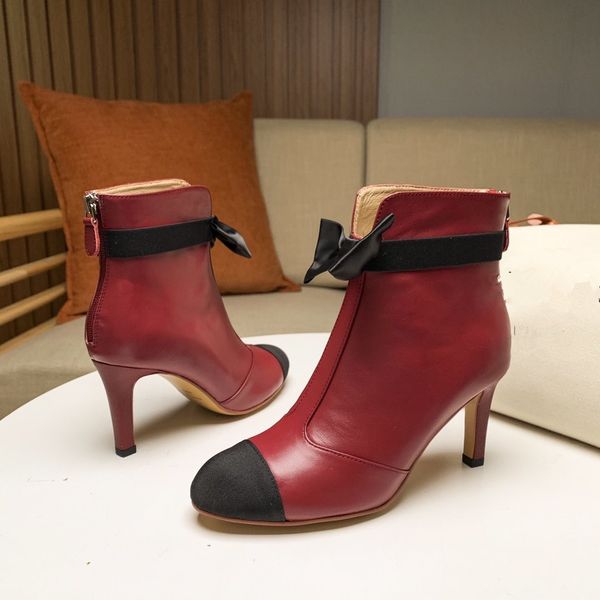 elegant women ankle boots real leather patchwork ladies luxury bow designer fashion boot genuine leather female love pattern heel .5cm, Black
elegant women ankle boots real leather patchwork ladies luxury bow designer fashion boot genuine leather female love pattern heel .5cm, Black