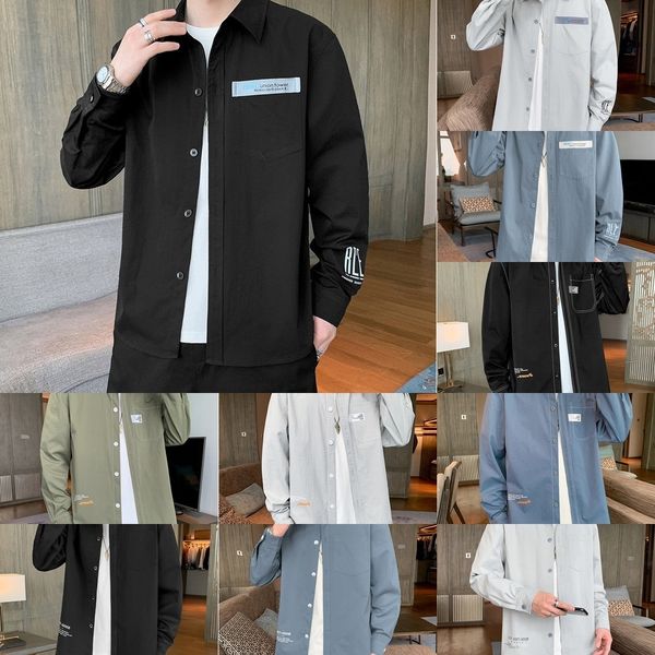 men's long-sleeved 2020 spring and autumn shirt new fashion loose handsome casual all-match bottoming shirt x9t1t, Blue
men's long-sleeved 2020 spring and autumn shirt new fashion loose handsome casual all-match bottoming shirt x9t1t, Blue
