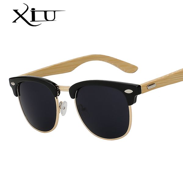 xiu half metal bamboo sunglasses men women brand designer glasses mirror sun glasses fashion gafas uv400, White;black
xiu half metal bamboo sunglasses men women brand designer glasses mirror sun glasses fashion gafas uv400, White;black