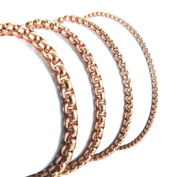 chains width 2mm/3mm/4mm/5mm/ rose gold stainless steel necklace round box chain men's wholesale jewelry, Silver
chains width 2mm/3mm/4mm/5mm/ rose gold stainless steel necklace round box chain men's wholesale jewelry, Silver