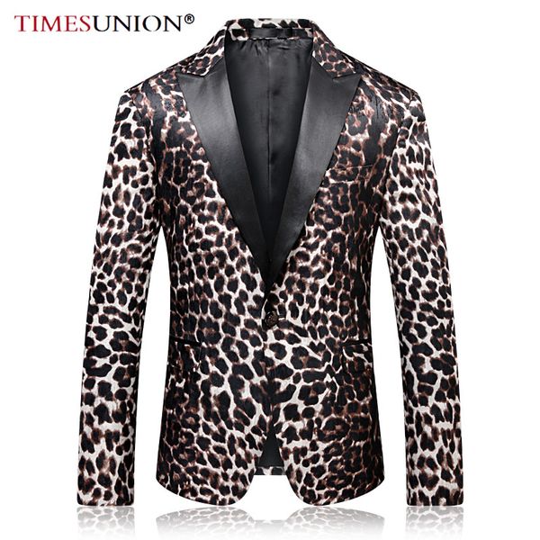 timesunion men fashion leopard print blazer quality spring autumn prom blazers singers clothing, White;black
timesunion men fashion leopard print blazer quality spring autumn prom blazers singers clothing, White;black