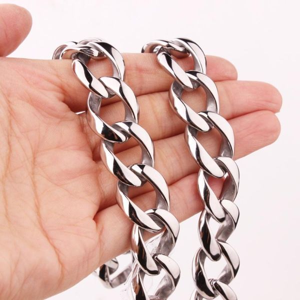 15mm 7-40inch fashion huge 316l stainless steel polished silver color cuban link chain mens womens jewelry necklace or bracelet
15mm 7-40inch fashion huge 316l stainless steel polished silver color cuban link chain mens womens jewelry necklace or bracelet