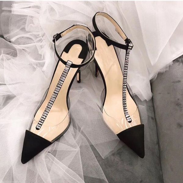 black silver mixed color high heel shoes t strap crystal ankle strap pumps clear pvc patchwork dress shoes stiletto heels
black silver mixed color high heel shoes t strap crystal ankle strap pumps clear pvc patchwork dress shoes stiletto heels