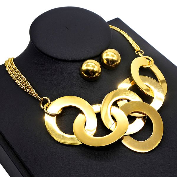 amumiu luxury dazzling jewelry sets for women men chain bridal stainless steel big circle heavy necklace and earrings set js240, Silver
amumiu luxury dazzling jewelry sets for women men chain bridal stainless steel big circle heavy necklace and earrings set js240, Silver