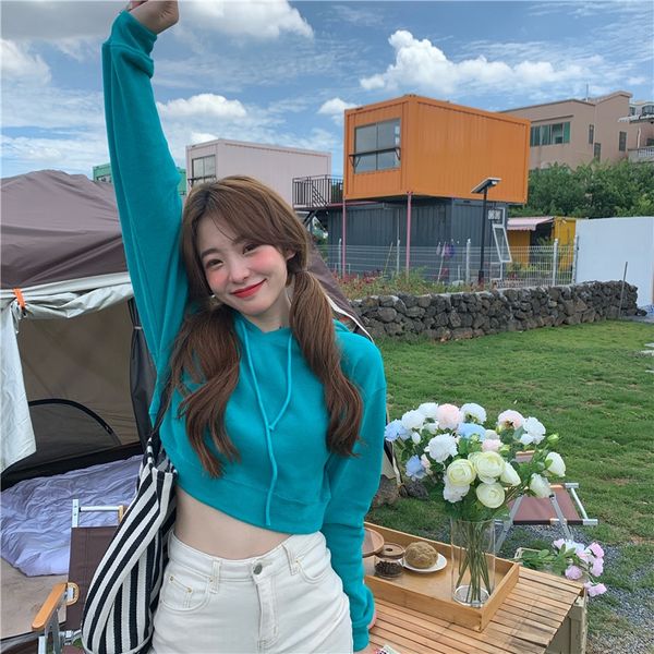 2020 autumn new korean style bf sweater pullover loose all-match solid color student short thin pullover hooded sweater women's fashion, Black
2020 autumn new korean style bf sweater pullover loose all-match solid color student short thin pullover hooded sweater women's fashion, Black