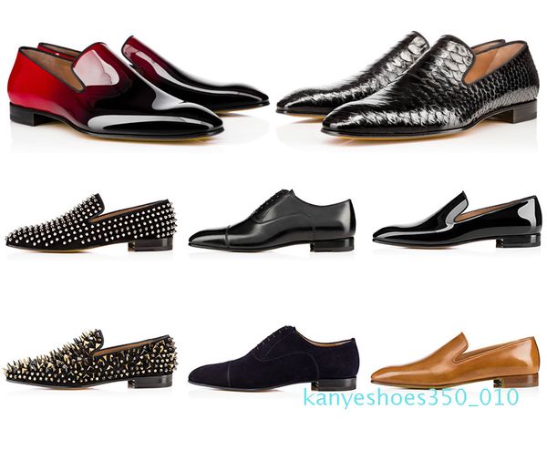luxury mens designer dress shoes red bottoms casual shoes matt patent leather round toes slip-on spikes flat business sneakers 38-47 i02 k10, Black
luxury mens designer dress shoes red bottoms casual shoes matt patent leather round toes slip-on spikes flat business sneakers 38-47 i02 k10, Black