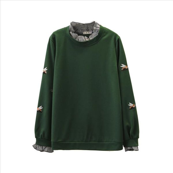 women spring sweatshirts lady long sleeve woman little bee embroidery hoody plus size casual fashion loose f42 9043, Black
women spring sweatshirts lady long sleeve woman little bee embroidery hoody plus size casual fashion loose f42 9043, Black