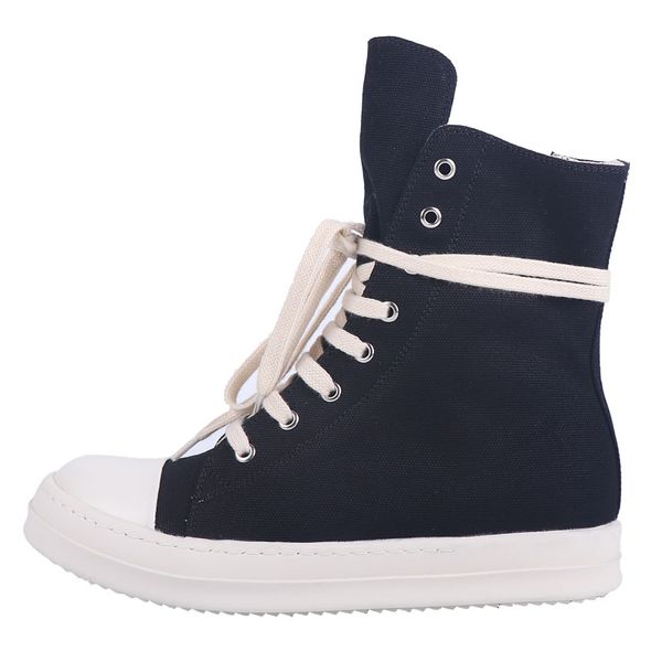 high-heavy-bottomed spring and wax canvas boots lace casual rock punk trainer street boots, Black
high-heavy-bottomed spring and wax canvas boots lace casual rock punk trainer street boots, Black