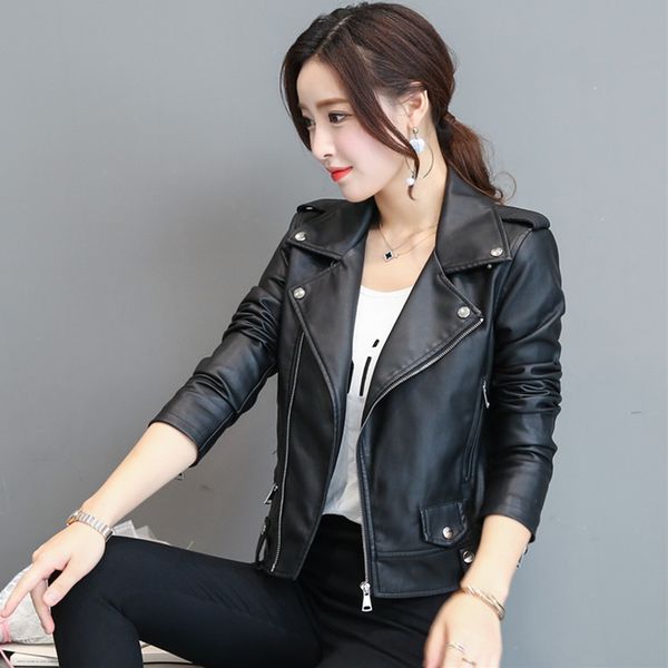 women's jackets women fashion pu leather jacket zipper motorcycle coat short faux biker soft bomber female winter, Black;brown
women's jackets women fashion pu leather jacket zipper motorcycle coat short faux biker soft bomber female winter, Black;brown