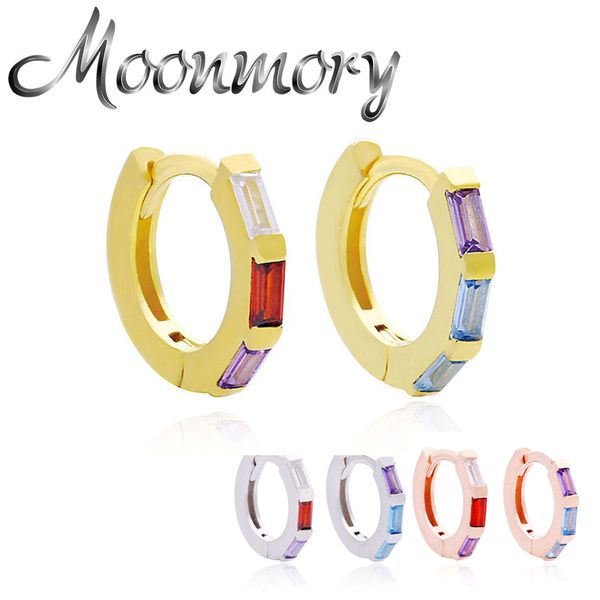 hoop & huggie moonmory 925 sterling silver rainbow square zircon huggies earring for women colorful crystal female jewelry bijoux, Golden;silver
hoop & huggie moonmory 925 sterling silver rainbow square zircon huggies earring for women colorful crystal female jewelry bijoux, Golden;silver