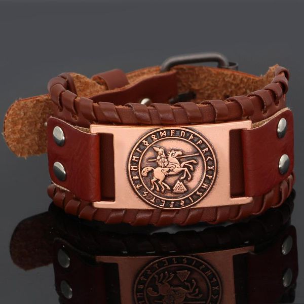 nordic viking odin riding sleipni rune leather amulet bracelet -adjustable size 19-31 cm, Black
nordic viking odin riding sleipni rune leather amulet bracelet -adjustable size 19-31 cm, Black
